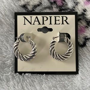 Napier silver hoop earrings